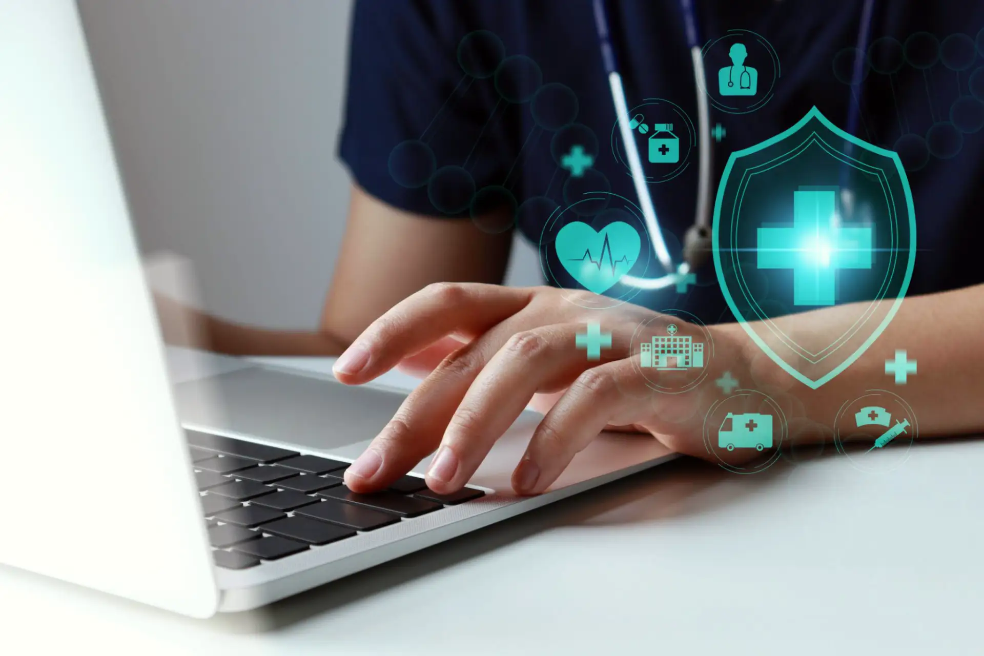 IPMI life insurance man working on laptop