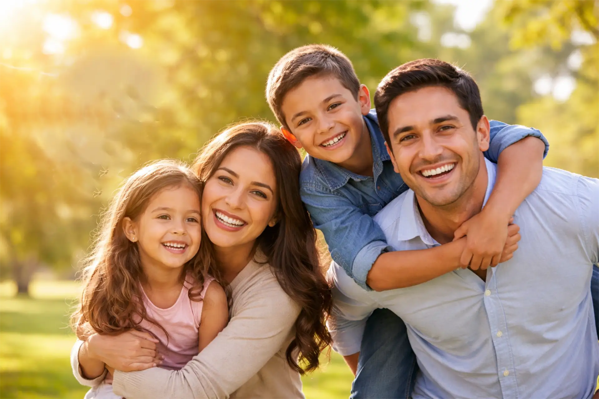 family in the outdoors